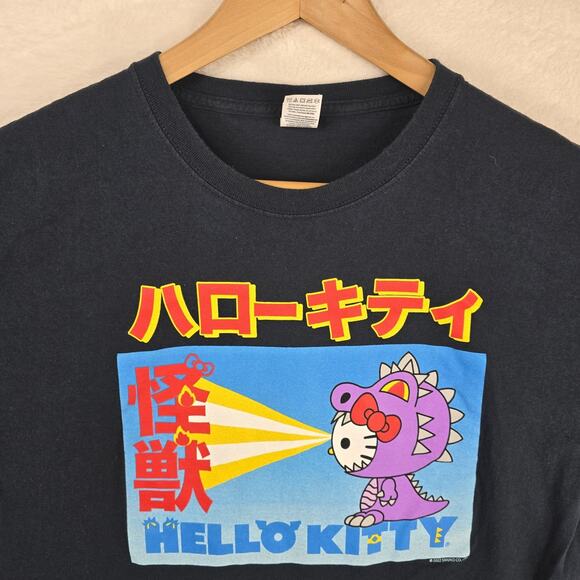 Sanrio Hello Kitty Monster Godzilla Dragon Indie Cute T Shirt Size Large - Picture 5 of 9